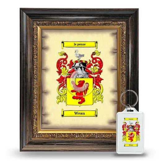 Wean Framed Coat of Arms and Keychain - Heirloom