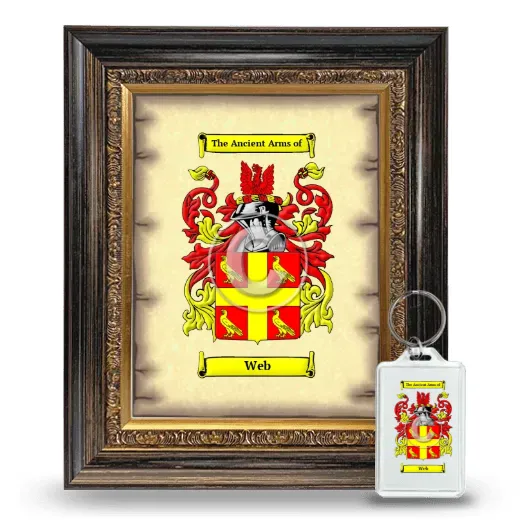 Web Framed Coat of Arms and Keychain - Heirloom