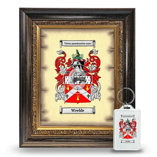 Weelde Framed Coat of Arms and Keychain - Heirloom