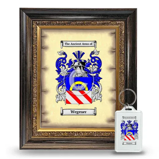 Wegener Framed Coat of Arms and Keychain - Heirloom