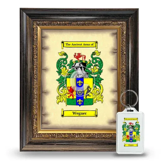 Wegner Framed Coat of Arms and Keychain - Heirloom