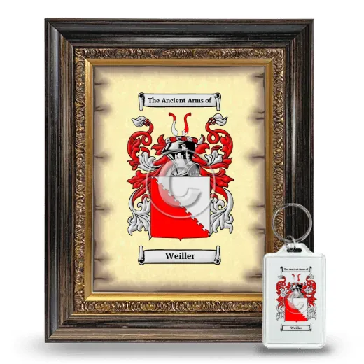 Weiller Framed Coat of Arms and Keychain - Heirloom