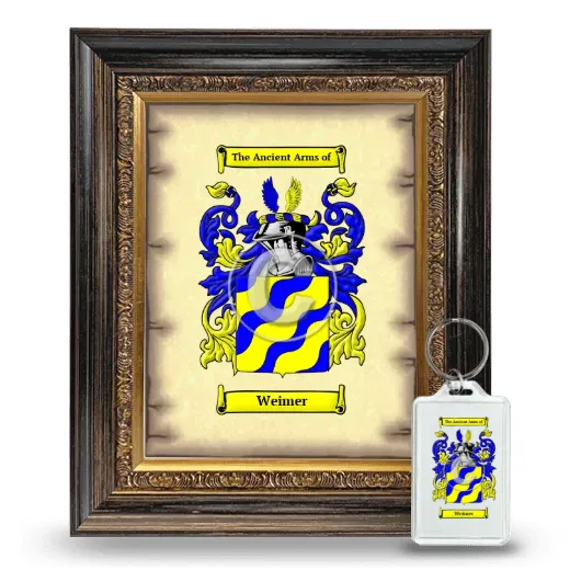 Weimer Framed Coat of Arms and Keychain - Heirloom