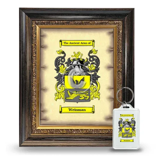 Weinman Framed Coat of Arms and Keychain - Heirloom