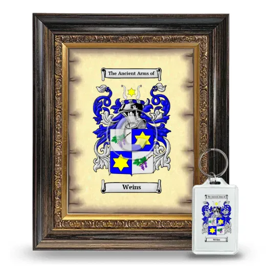 Weins Framed Coat of Arms and Keychain - Heirloom