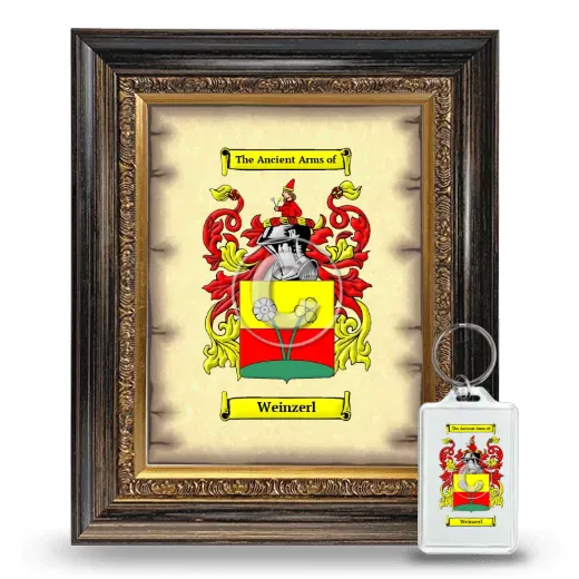 Weinzerl Framed Coat of Arms and Keychain - Heirloom