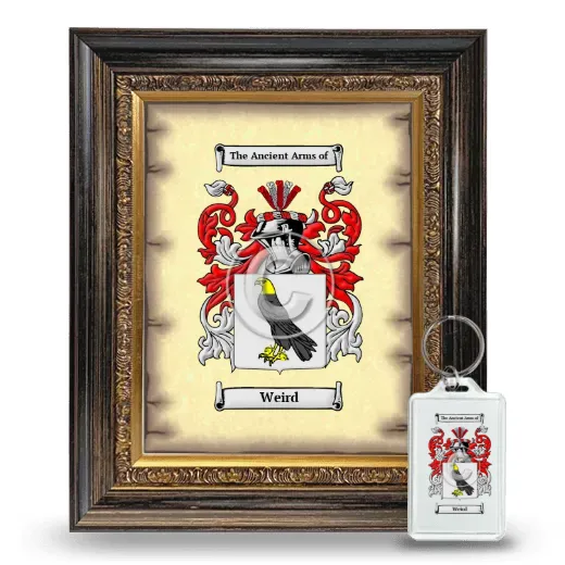 Weird Framed Coat of Arms and Keychain - Heirloom