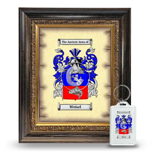 Weisel Framed Coat of Arms and Keychain - Heirloom