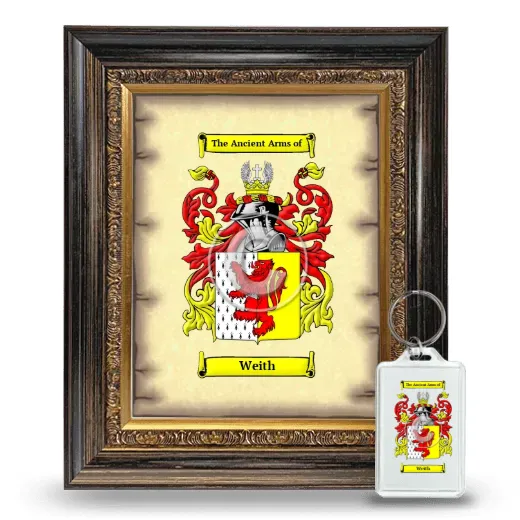 Weith Framed Coat of Arms and Keychain - Heirloom