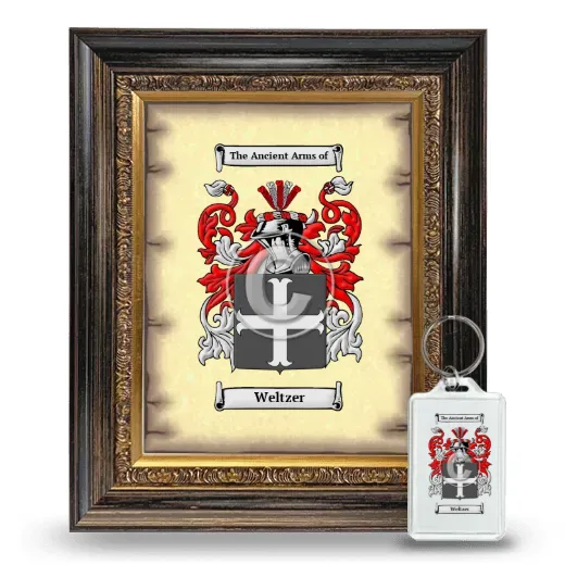Weltzer Framed Coat of Arms and Keychain - Heirloom