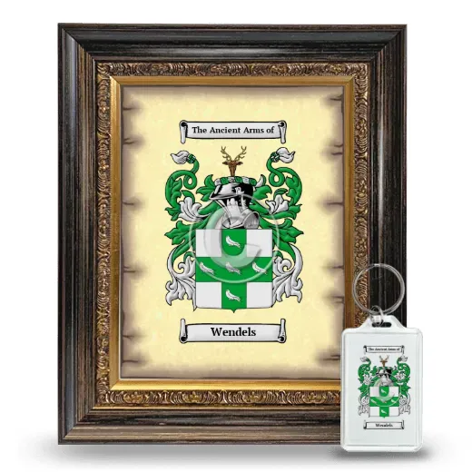 Wendels Framed Coat of Arms and Keychain - Heirloom