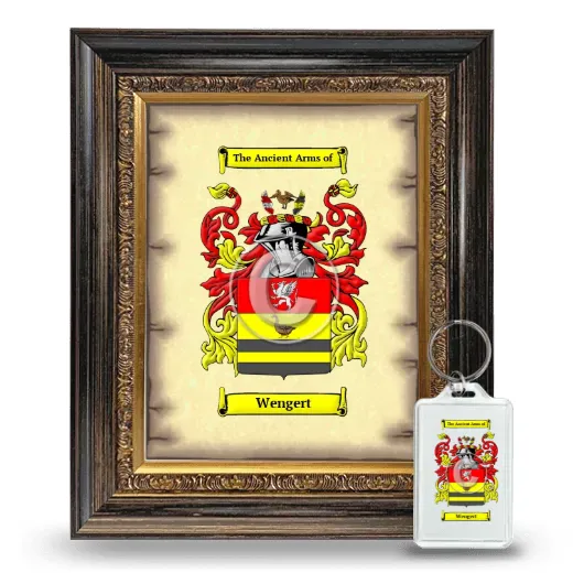 Wengert Framed Coat of Arms and Keychain - Heirloom