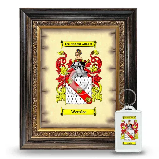 Wenslee Framed Coat of Arms and Keychain - Heirloom