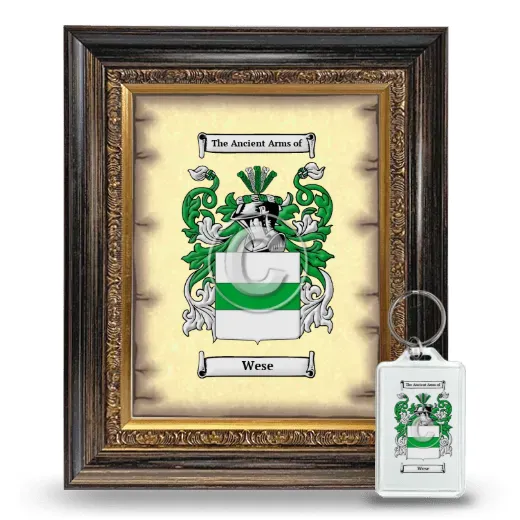 Wese Framed Coat of Arms and Keychain - Heirloom