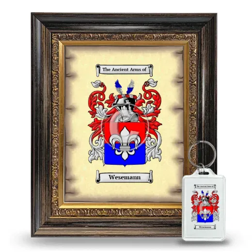 Wesemann Framed Coat of Arms and Keychain - Heirloom