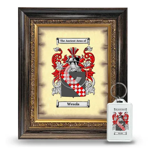 Wesola Framed Coat of Arms and Keychain - Heirloom