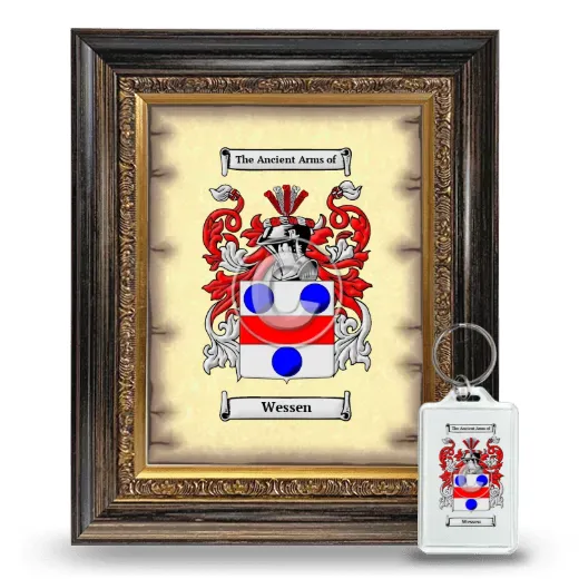 Wessen Framed Coat of Arms and Keychain - Heirloom