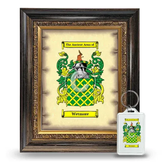 Wetmore Framed Coat of Arms and Keychain - Heirloom