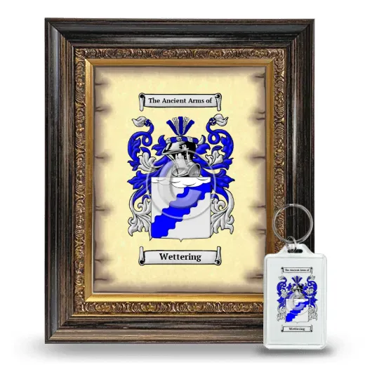 Wettering Framed Coat of Arms and Keychain - Heirloom