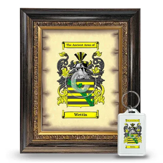 Wettin Framed Coat of Arms and Keychain - Heirloom