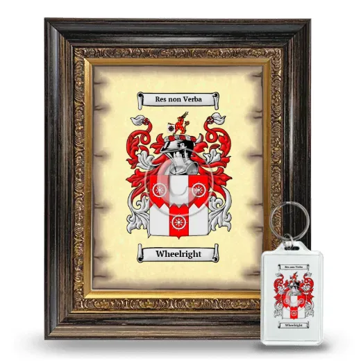Wheelright Framed Coat of Arms and Keychain - Heirloom