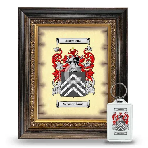Whisenhunt Framed Coat of Arms and Keychain - Heirloom
