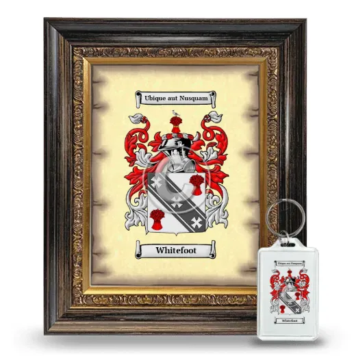 Whitefoot Framed Coat of Arms and Keychain - Heirloom