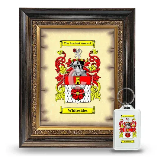 Whitesides Framed Coat of Arms and Keychain - Heirloom
