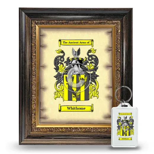 Whithome Framed Coat of Arms and Keychain - Heirloom