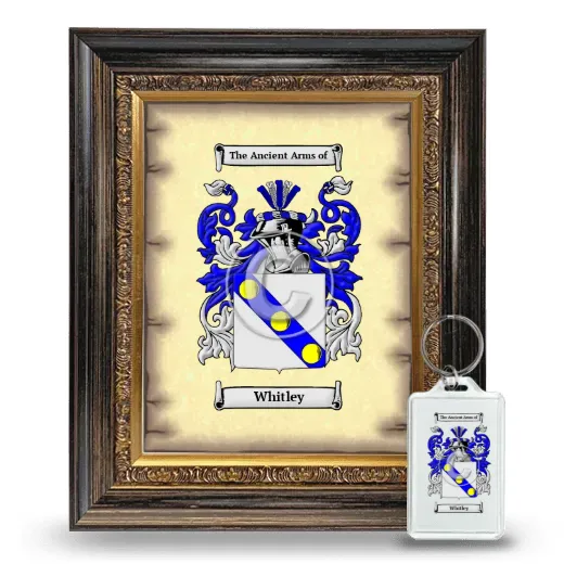 Whitley Framed Coat of Arms and Keychain - Heirloom