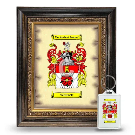 Whitsett Framed Coat of Arms and Keychain - Heirloom