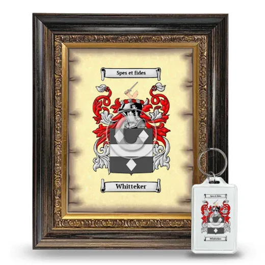 Whitteker Framed Coat of Arms and Keychain - Heirloom
