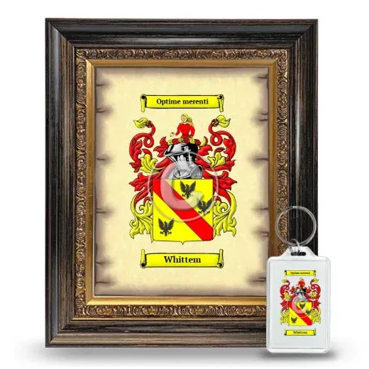 Whittem Framed Coat of Arms and Keychain - Heirloom