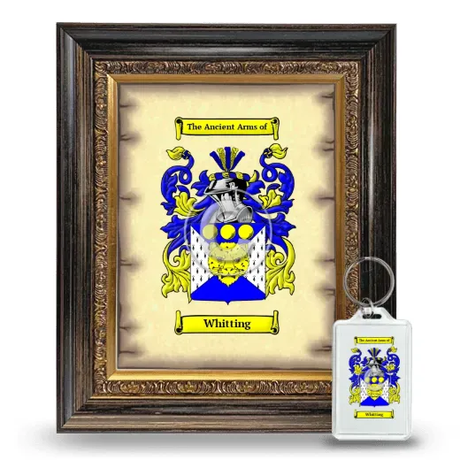 Whitting Framed Coat of Arms and Keychain - Heirloom