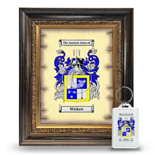 Wickert Framed Coat of Arms and Keychain - Heirloom
