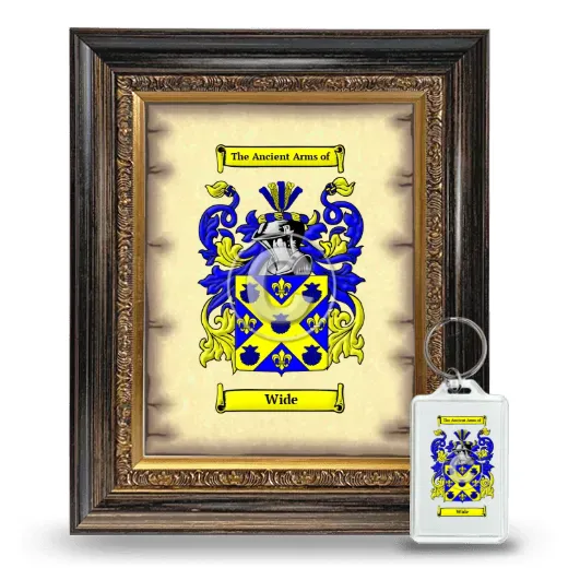 Wide Framed Coat of Arms and Keychain - Heirloom