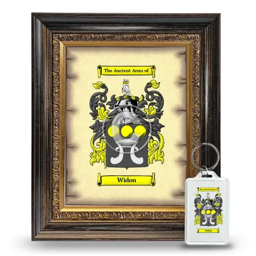 Widon Framed Coat of Arms and Keychain - Heirloom