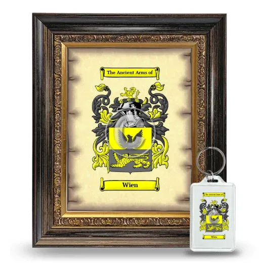 Wien Framed Coat of Arms and Keychain - Heirloom