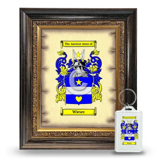 Wieser Framed Coat of Arms and Keychain - Heirloom