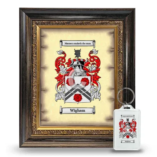 Wigham Framed Coat of Arms and Keychain - Heirloom