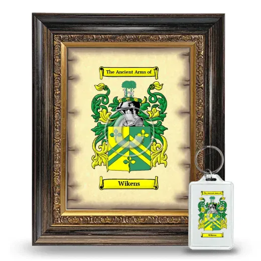 Wikens Framed Coat of Arms and Keychain - Heirloom