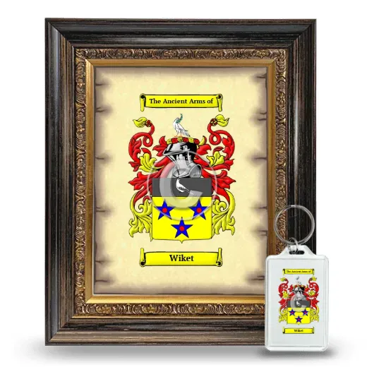 Wiket Framed Coat of Arms and Keychain - Heirloom