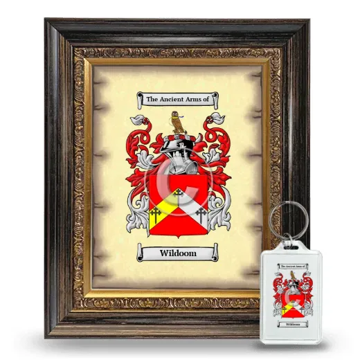 Wildoom Framed Coat of Arms and Keychain - Heirloom