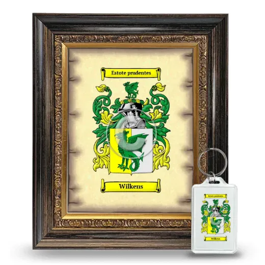 Wilkens Framed Coat of Arms and Keychain - Heirloom