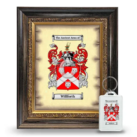 Willforth Framed Coat of Arms and Keychain - Heirloom