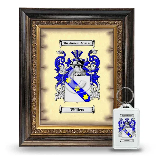 Williers Framed Coat of Arms and Keychain - Heirloom