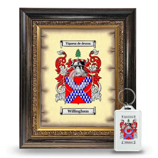 Willingham Framed Coat of Arms and Keychain - Heirloom
