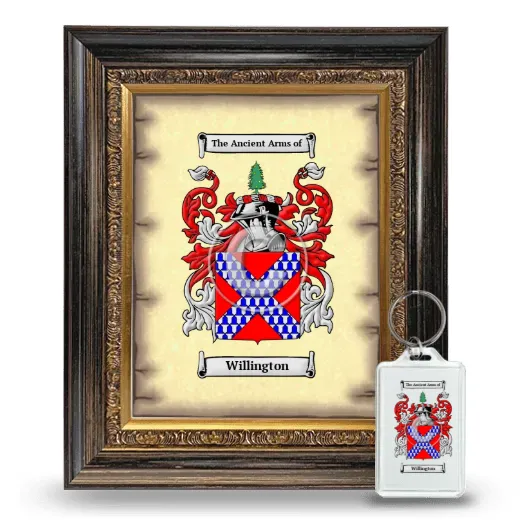 Willington Framed Coat of Arms and Keychain - Heirloom