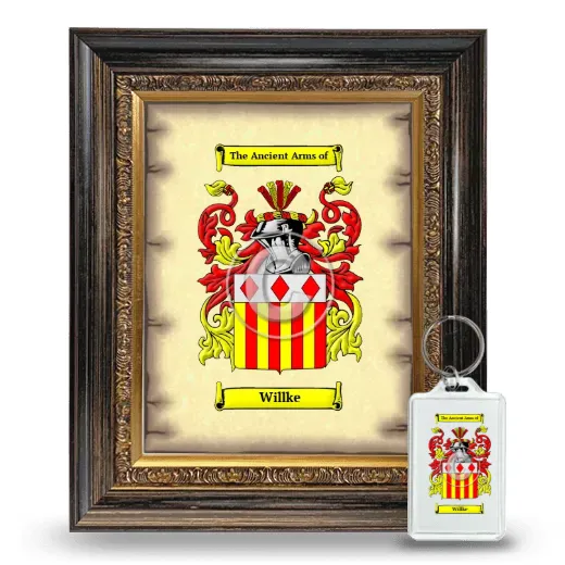 Willke Framed Coat of Arms and Keychain - Heirloom