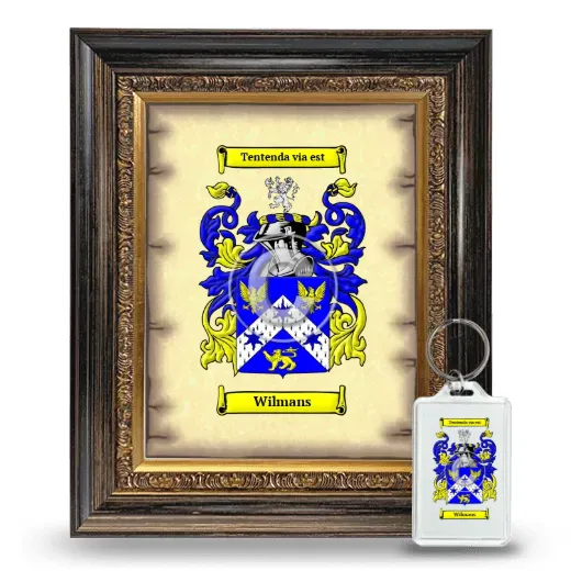 Wilmans Framed Coat of Arms and Keychain - Heirloom